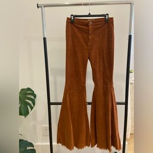 Free people camel brown flare corduroy jeans